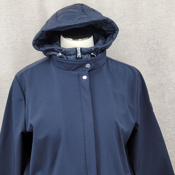 Lauren Ralph Lauren Navy Hooded Puffer Jacket Women's Plus Size 2X - Picture 13 of 15